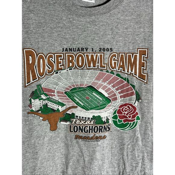 Vintage Y2K Texas Longhorns 2005 Rosebowl Stadium Tee - Picture 2 of 4